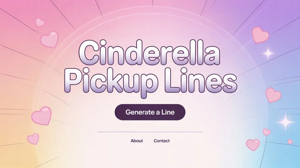 Cinderella Pick Up Lines