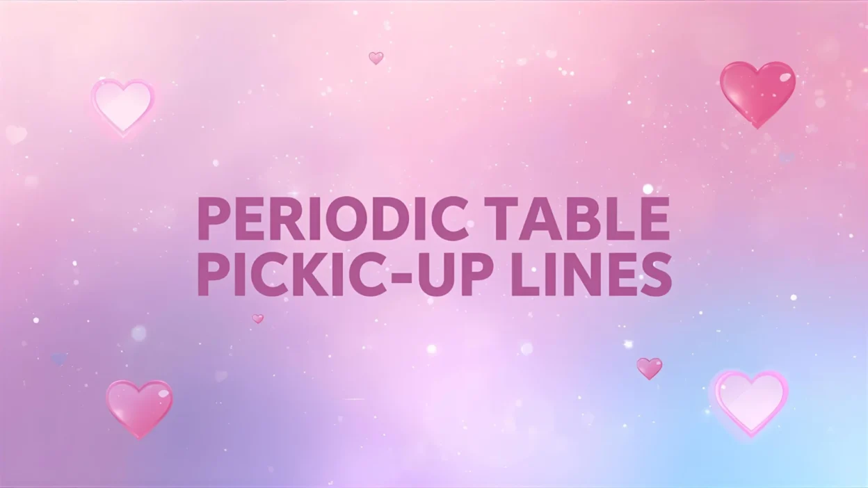 periodic table pickup lines