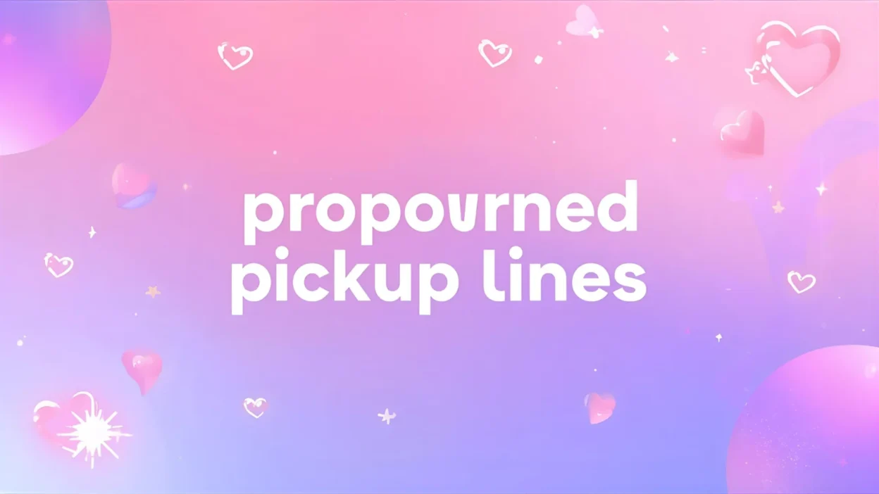 pronounced pickup lines