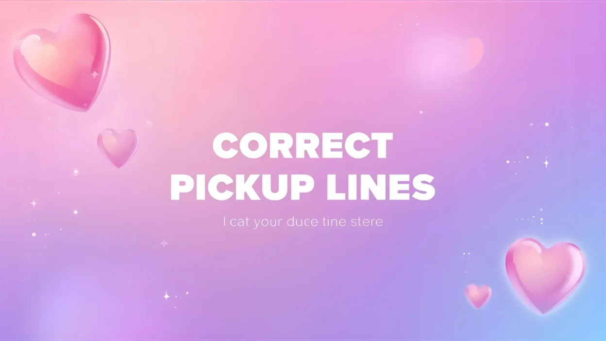 correct pickup lines
