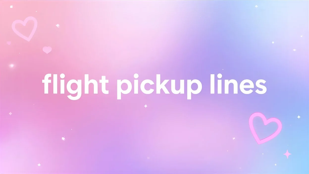flight pickup lines