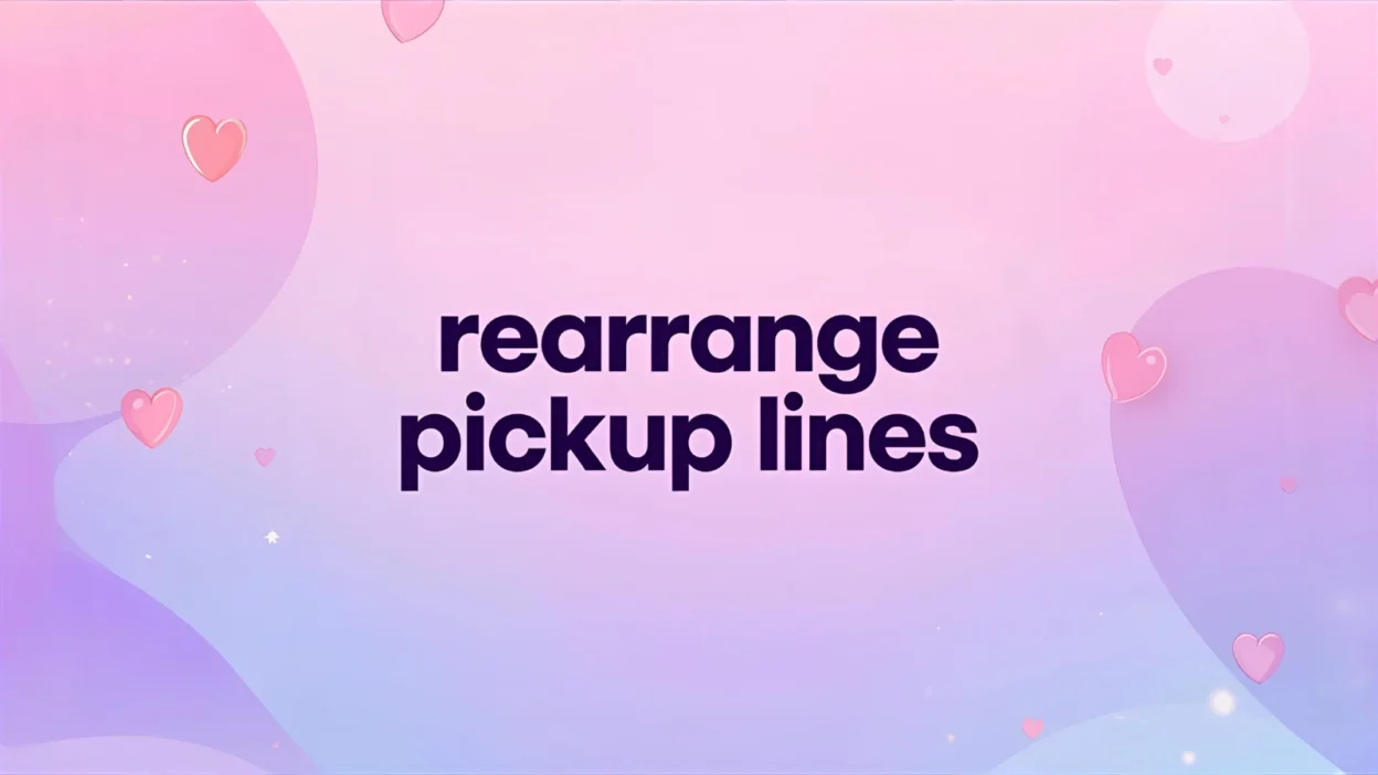 rearrange pickup lines
