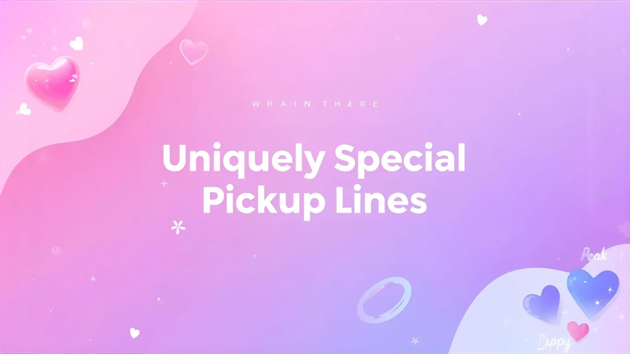 Uniquely Special Pickup Lines
