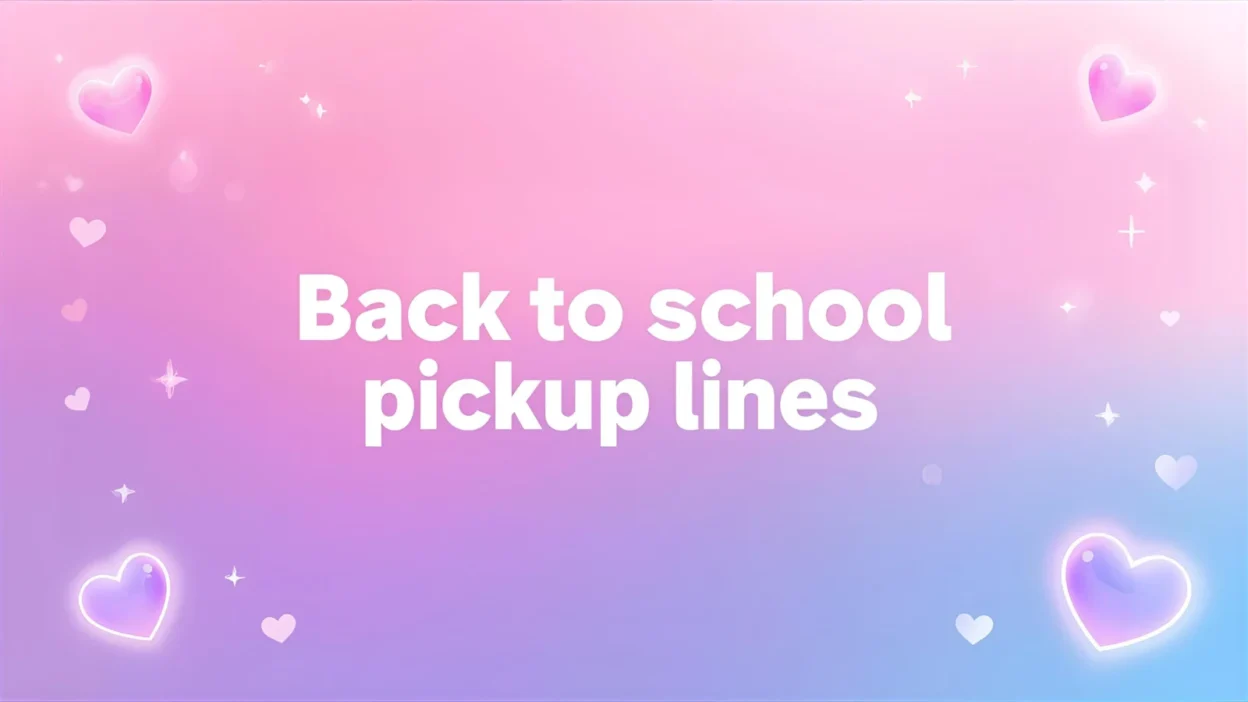 back to school pickup lines