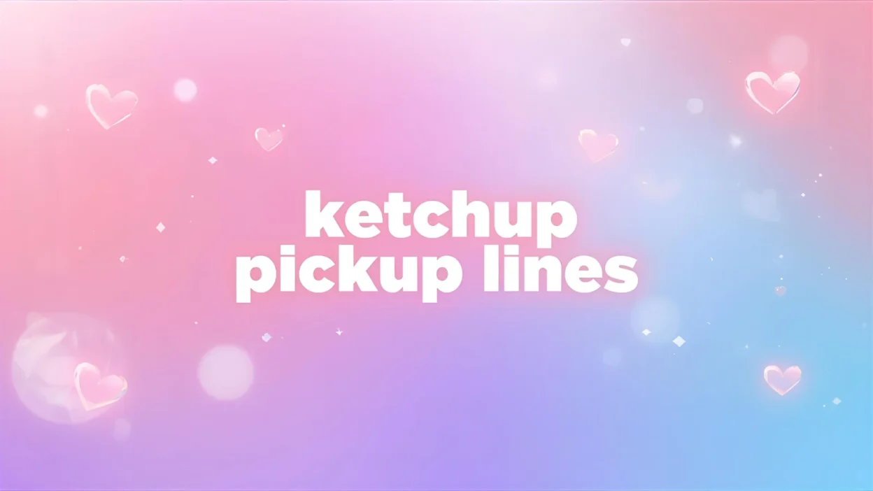 ketchup pickup lines