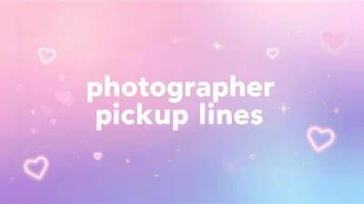 photographer pickup lines