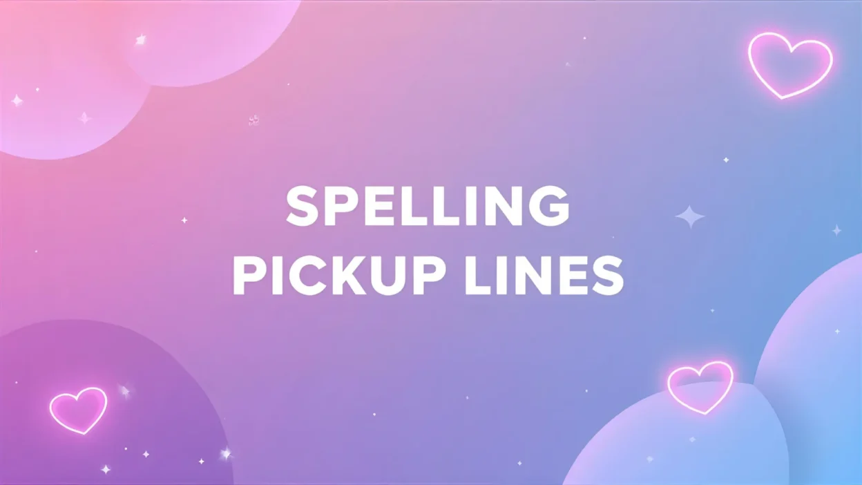 spelling pickup lines