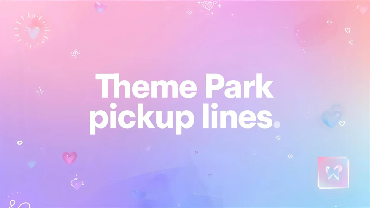 theme park pickup lines