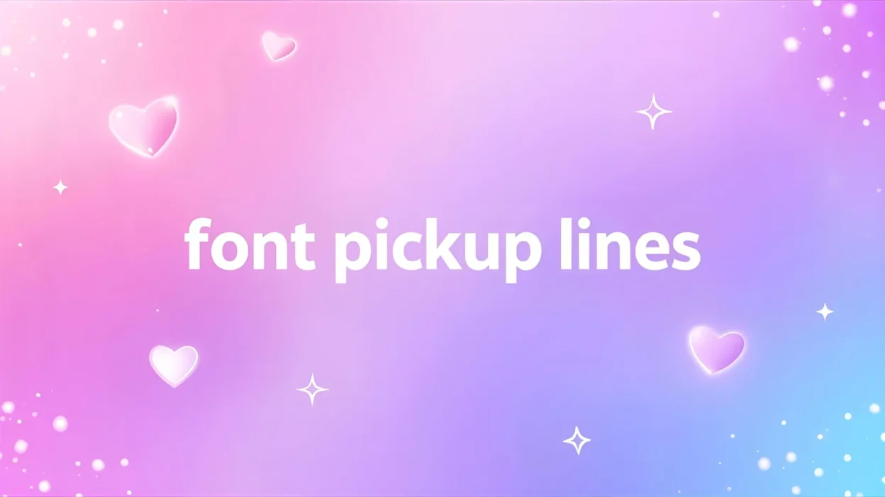 font pickup lines