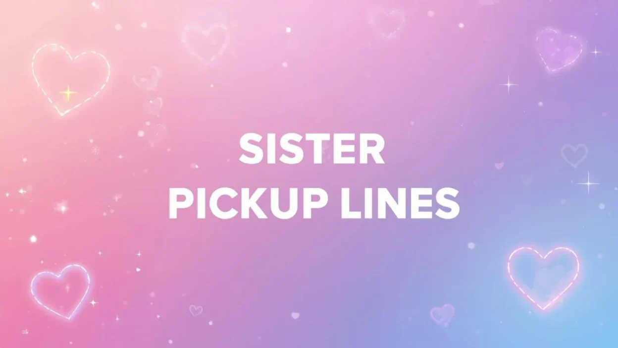 sister pickup lines