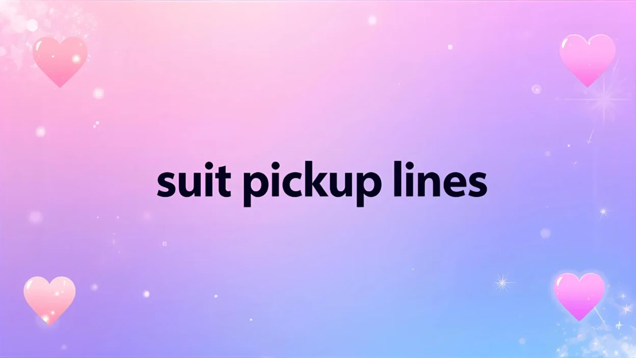suit pickup lines