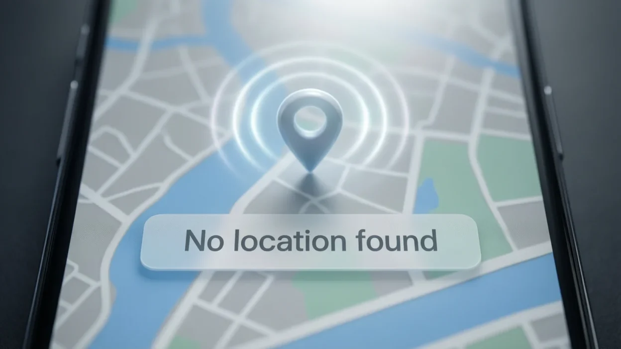 what does no location found mean